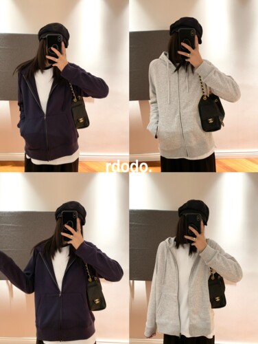 Rdodo懂货入CasualWear重磅B家高品质圆圈棉ykk拉链连帽卫衣外套