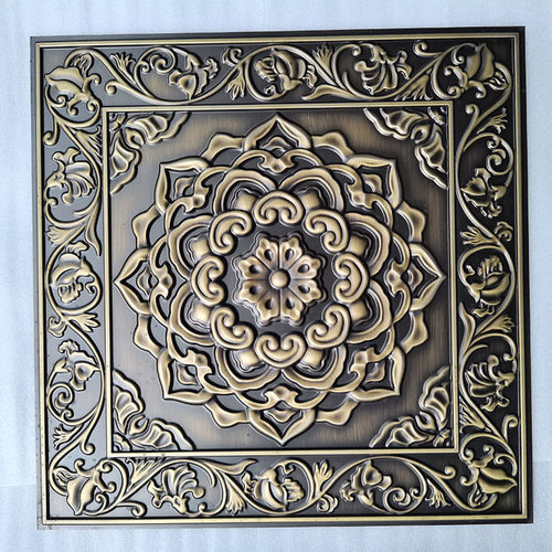 新中式金属天花板寺庙仿古铜建筑