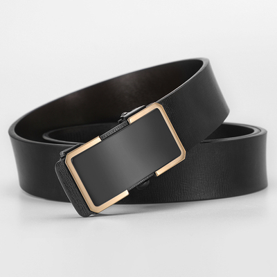 男士皮带无牙自动扣真牛皮裤腰带