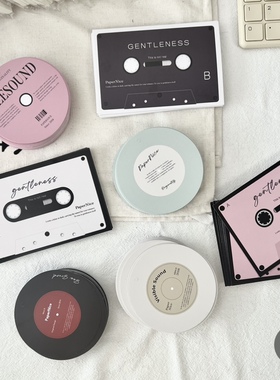 PaperNice设计感高颜值磁带CD卡片A7/M5手账DIY配件礼物明信片