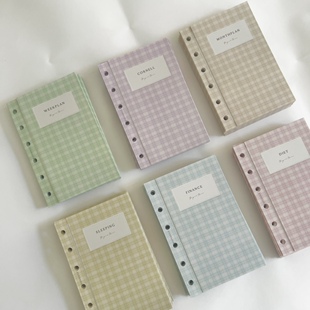 A6格子三折页功能性计划效率生活手账活页替换 清仓特价