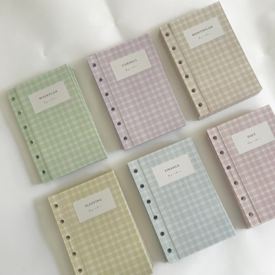 PaperNice M5/A7/A6格子三折页功能性计划效率生活手账活页替换芯