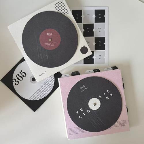 PaperNice原创意「轨迹」CD 1页 2日年度月度每日日程计划手帐本