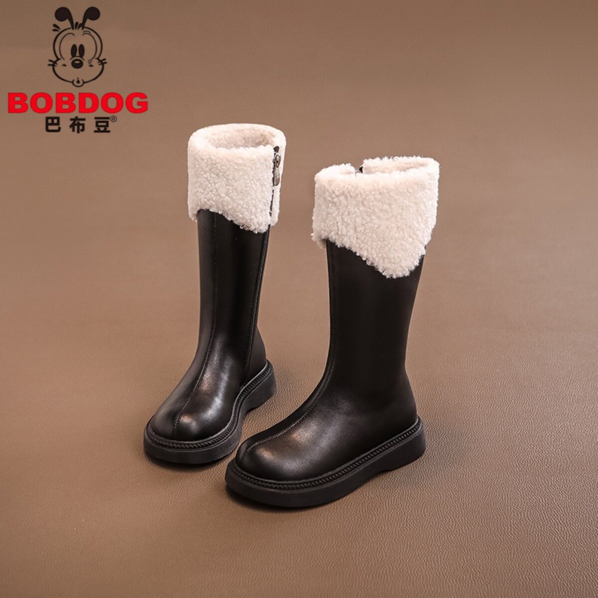 巴布豆女童儿童长靴子2025新款冬季长筒高筒皮靴加绒雪地靴大棉鞋,童鞋/婴儿鞋/亲子鞋,棉靴,淘宝优惠券,粉丝福利购,淘宝优惠卷