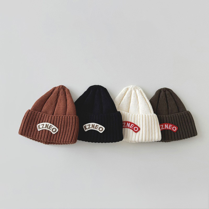 韩国宝宝帽子秋冬季ins个性百搭针织帽男童女童套头帽儿童毛线帽