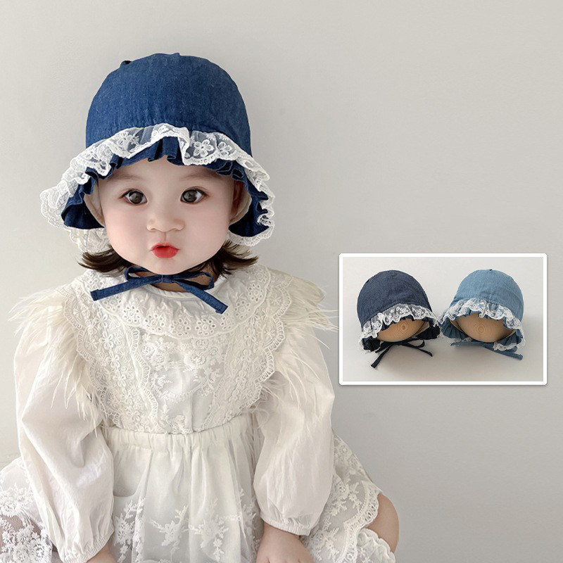 韩国婴儿帽子2024时尚秋冬ins新款女宝宝甜美宫廷帽宝宝护耳帽