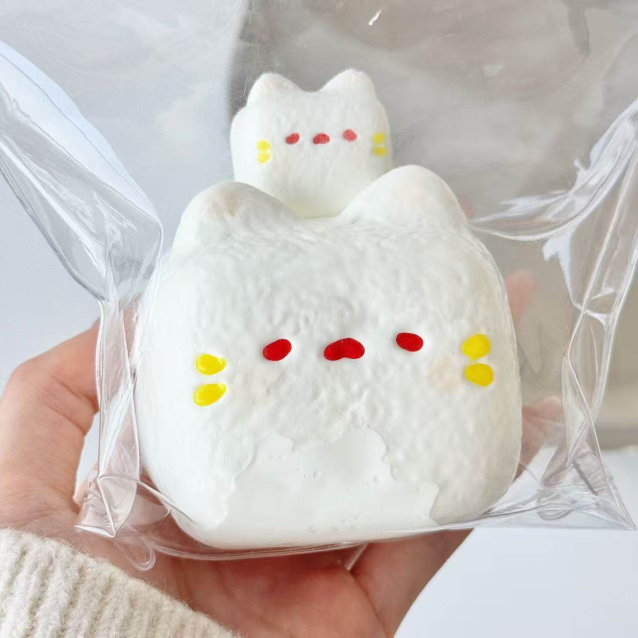 可爱猫猫奶糖自制硅胶捏捏乐减压玩具女孩礼物儿童无毒食品级手工