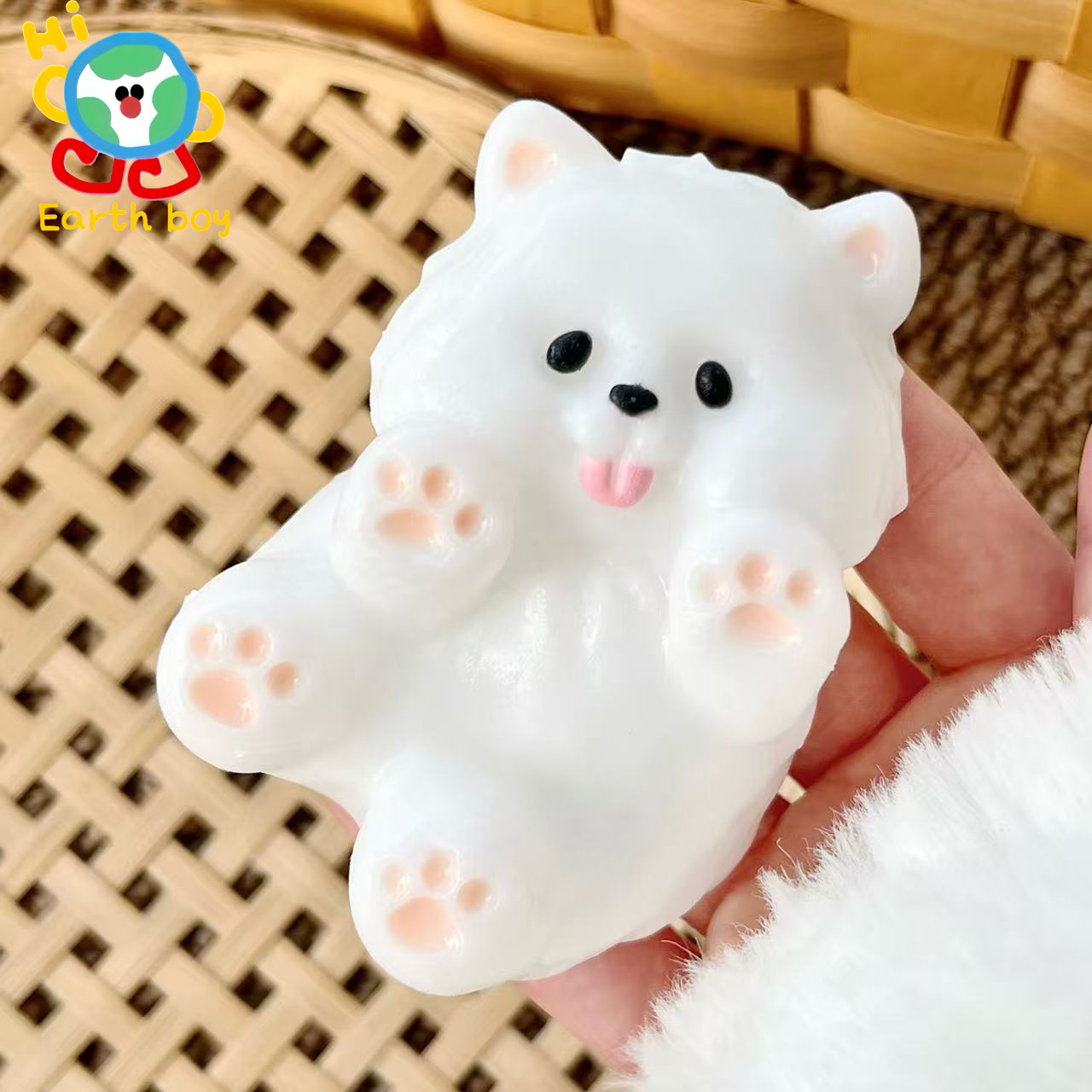 慢回弹可爱吐舌小狗解压捏捏玩具