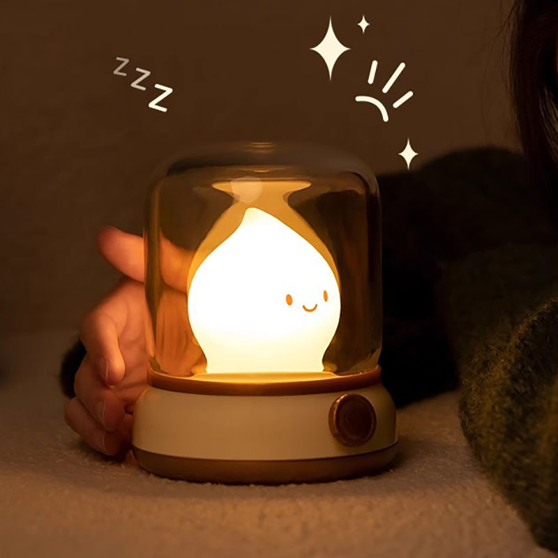 黑白客复古小夜灯|卧室学生生日礼物护眼睡眠充电儿童宿舍床头灯
