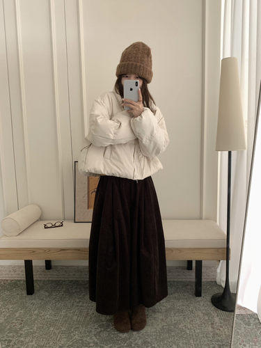 2025冬季新款韩版宽松显瘦百搭纯色绒面短款羽绒服女上衣