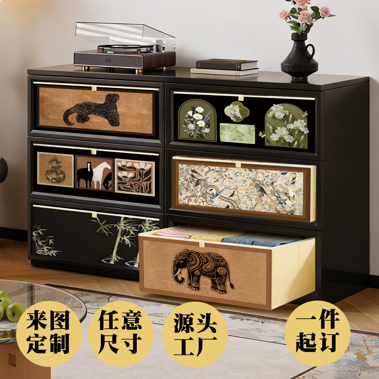 玩具收纳箱定制轻奢布艺叠衣服收纳筐正方形收纳盒28x28置物盒