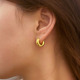 GWE韩国博主fever同款 迷你圆圈耳环简约基础高级感厚圈时髦耳饰女