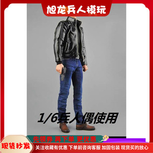 男装 皮衣套装 CEN 现货 特工服皮衣套装 6兵人服饰 M07 模型