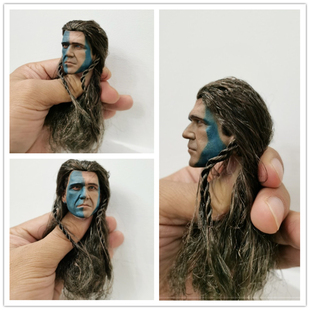 现货 1/6 兵人 电影勇敢的心 威廉华莱士 梅尔吉布森 植发版头雕