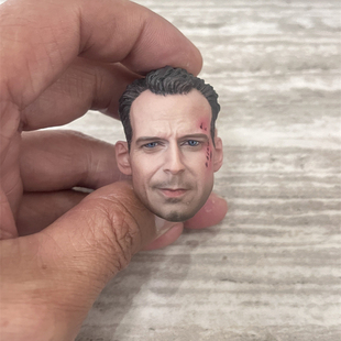 现货 1/6兵人头雕 布鲁斯威利斯 老布头雕 虎胆龙威造型战损 头雕