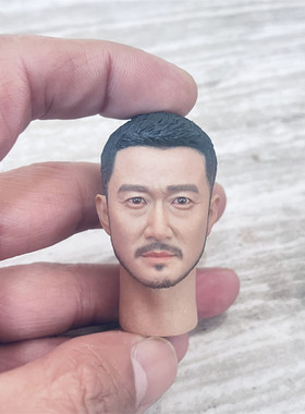 现货 1/6 兵人 亚洲明星 吴京头雕 带胡成熟款 硬汉头雕 12寸模型