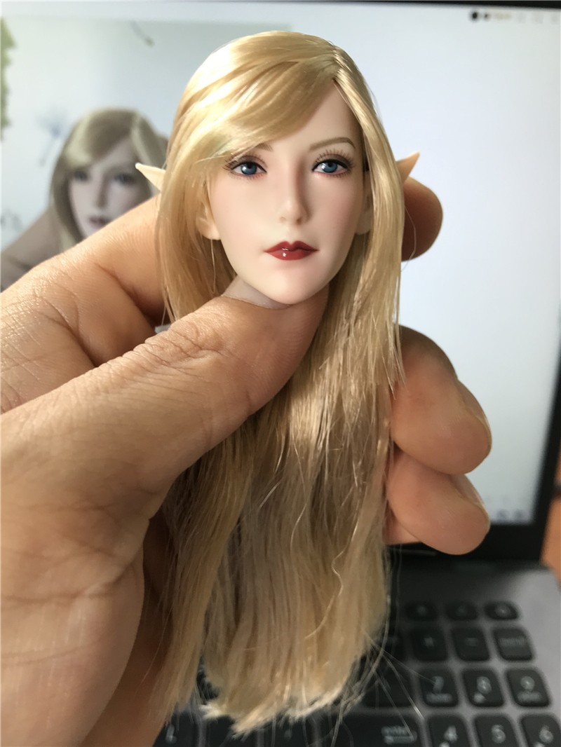 精灵头雕1/6包胶素体兵人现货