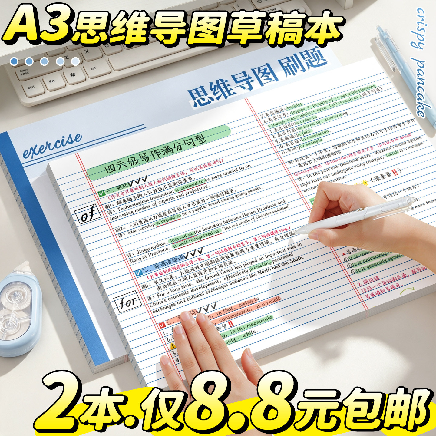【2本仅8.8元】A3思维导图