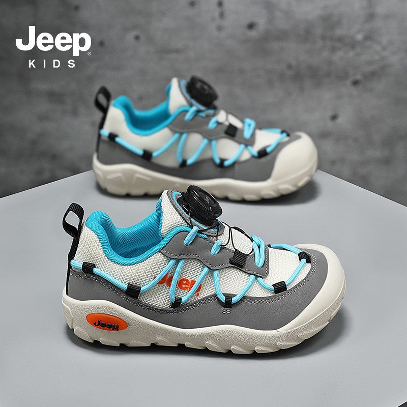 jeep童鞋儿童运动鞋轻便跑步软底2026新款女童扭扭鞋子春季登山鞋