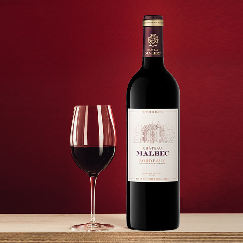 卡思黛乐castel法国进口红酒马贝克酒庄malbec干红葡萄酒2016