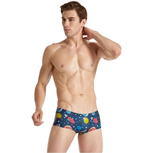 时尚 专业比赛训练游泳裤 印花小平脚M2140 三角泳裤 Few飘男士