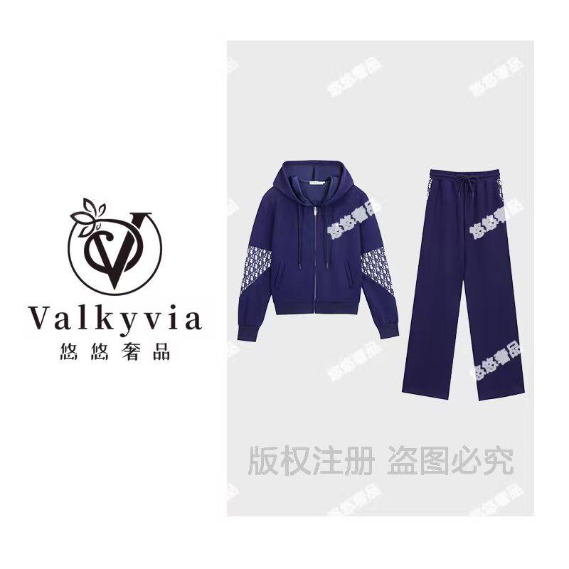 【Valkyvia/悠悠奢品】早秋设计百搭长袖连帽宽松休闲套装9940#