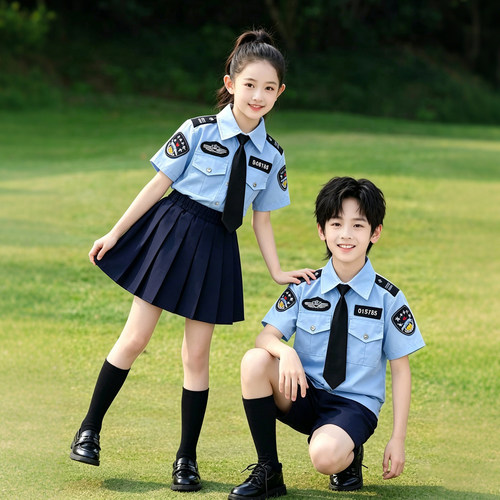 演出服儿童警官衣服男童警察套装