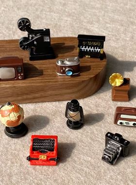 仿真复古家电留声机地球仪相机手机壳奶油胶diy摆台装饰材料配件