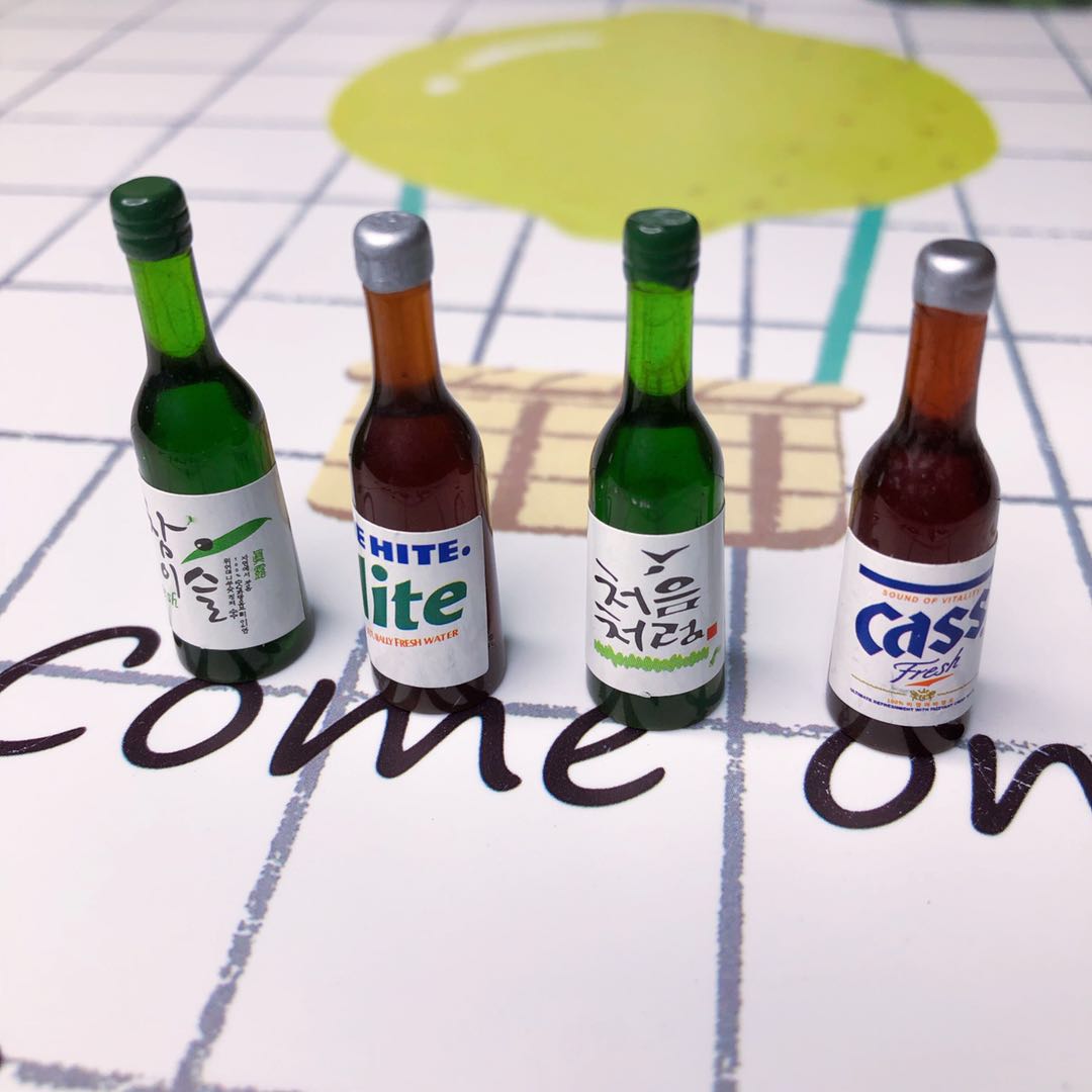 里昂手作仿真树脂立体贴纸烧酒瓶饮料瓶 手机壳奶油胶diy滴胶材料