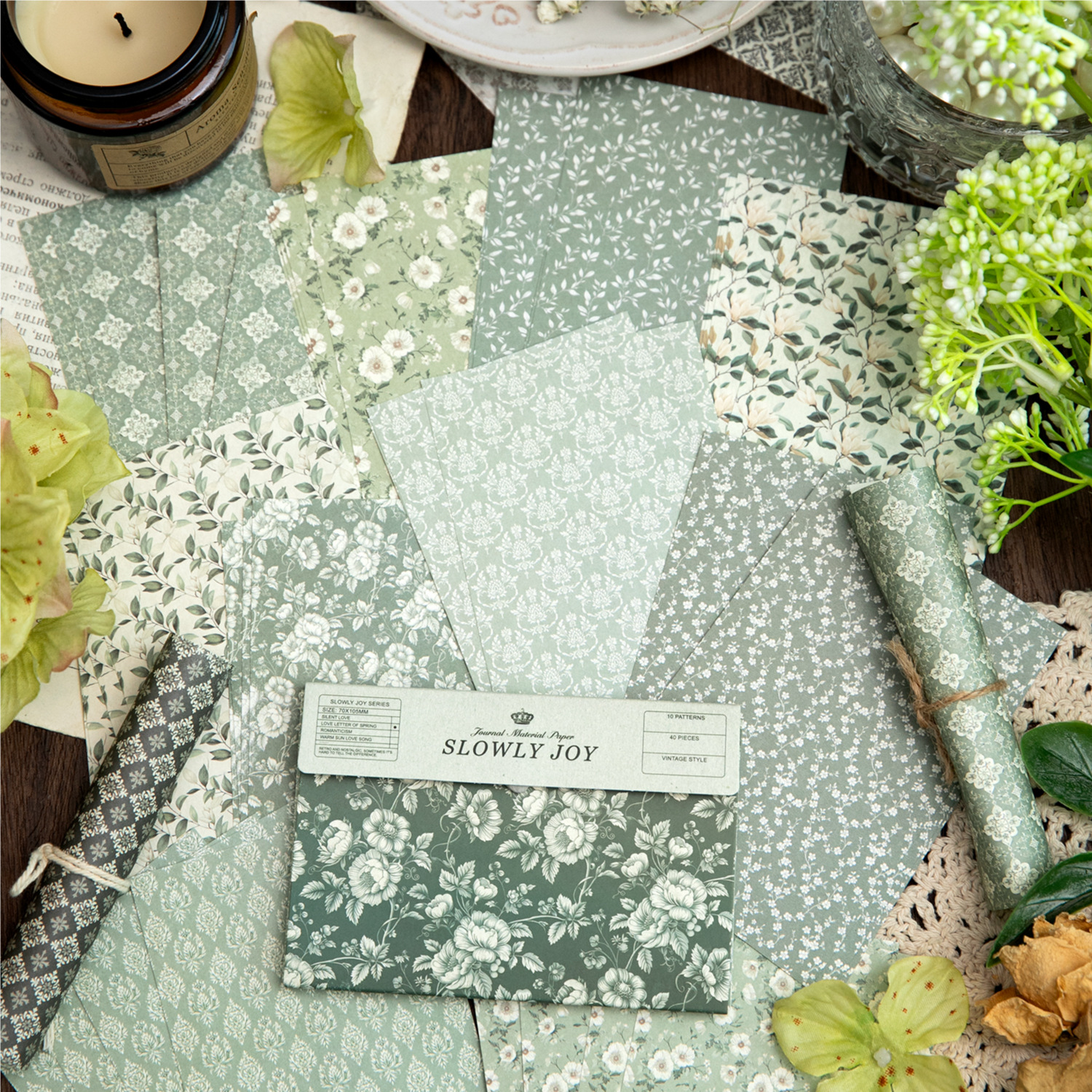 慢慢的欢喜系列复古素材纸