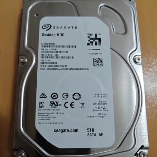 议价希捷5TB 3.5寸机械硬盘，型号ST5000DM000，S