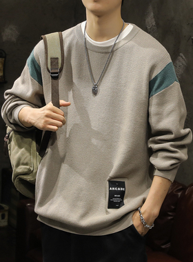 针织针织品男士春秋季圆领宽松Trbottomy品牌男士套头衫长袖底裤