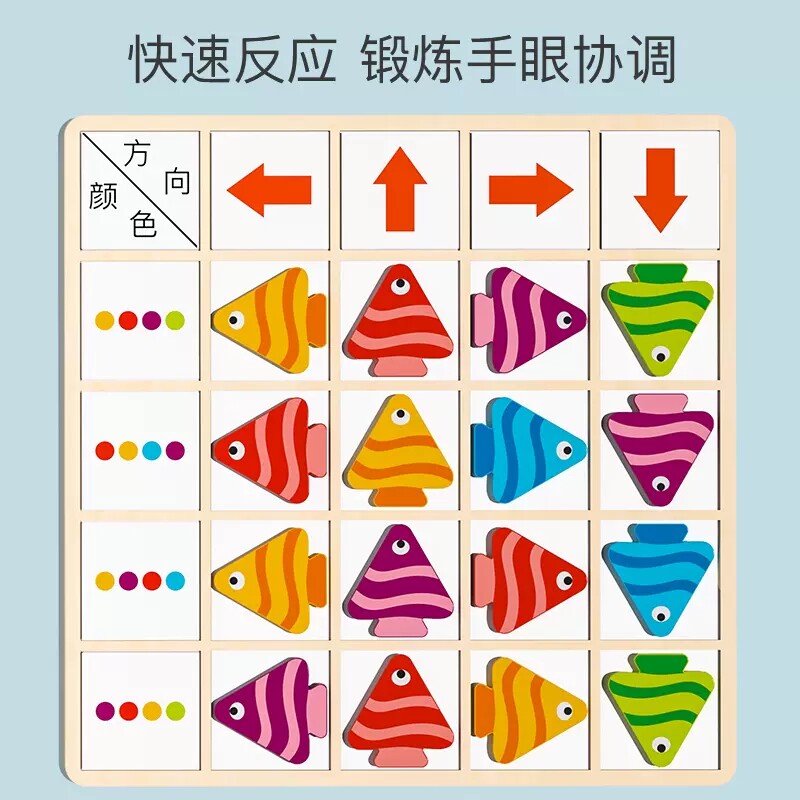 방향 XIAOYU 어린이 공간 논리적 사고 훈련 나무 놀이 교육 보조 유치원 중산층 교육 데스크탑 게임