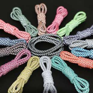 适用于Nike耐克3m反光鞋带男款喷泡高帮篮球鞋乔丹aj夜跑黑白圆绳