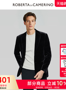 [丝绒]ROBERTA诺贝达男装男士西服秋季新款商务休闲纯色西装外套