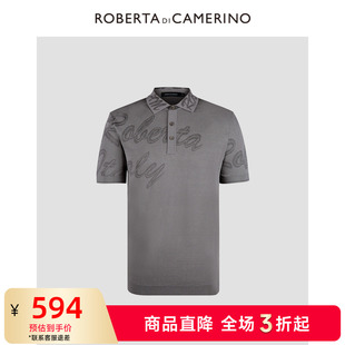 男士 纯色休闲T恤 字母印花 新款 夏季 短袖 ROBERTA诺贝达男装 POLO衫