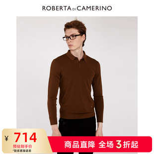 诺贝达秋冬薄款 透气翻领单排纽扣针织纯色棉羊毛男式 毛衫