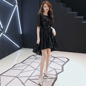 宴会连衣裙女平时可穿 高档气质名媛短款 黑色小晚礼服2026新款 爆款