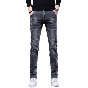 牛仔裤男秋季修身小脚裤弹力韩版潮流百搭潮牌牛子裤子男土秋冬款
