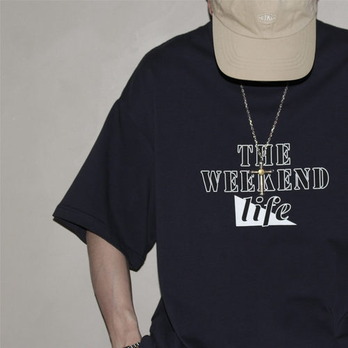 GcBrand Lab Tee 基础款 美式休闲复古撞色印花字母圆领短袖T恤潮