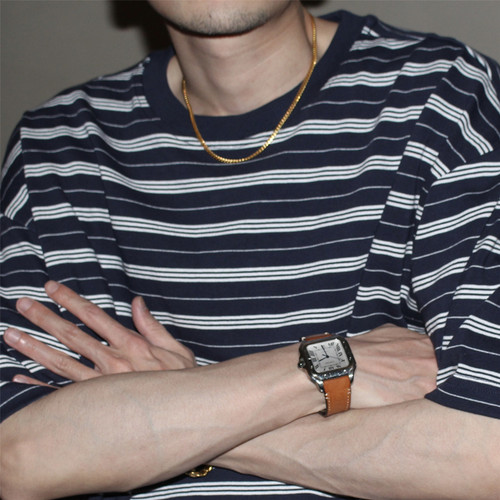 GcBrand Lab SS25 复古重磅款 条纹TEE 美式休闲基础330克短袖T恤