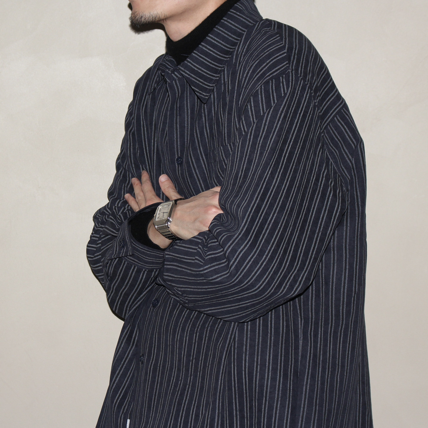 GcBrand Lab Stripe Shirt 复古基础款 美式休闲宽松条纹长袖衬衫