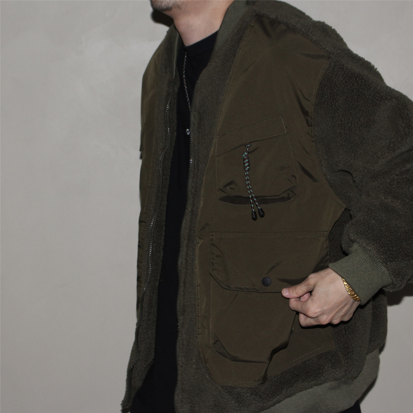 GcBrand Lab AW25 复古主题元素 日系休闲摇粒绒棉衣保暖工装棉服