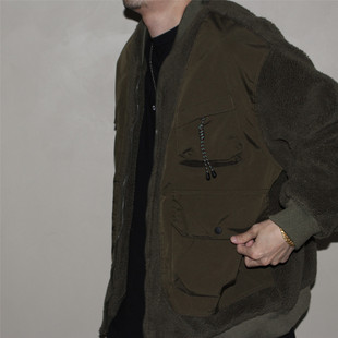 Lab 日系休闲摇粒绒棉衣保暖工装 AW25 素 棉服 复古主题元 GcBrand