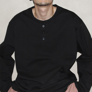 美式 休闲纯色310克打底衫 长袖 GcBrand 亨利领衫 AW25 T恤 上衣 Lab