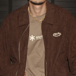 复古主题元 AW24 素 基础款 灯芯绒夹克 GcBrand 毛巾刺绣设计 Lab