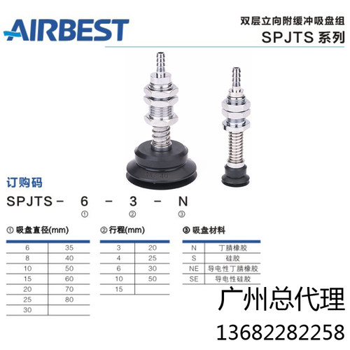 AIRBEST垂直接口真空吸盘