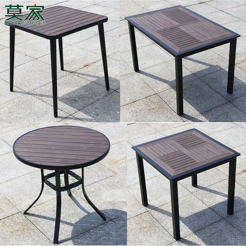 莫家户外塑木单桌单椅防水防晒