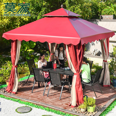 莫家户外室外凉亭小木屋庭院花园农家庄帐篷室外亭子阻燃隔热凉亭