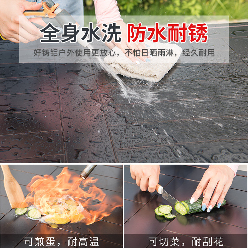 莫家户外铝合金桌椅伞组合套装庭院花园别墅室外遮阳伞+桌椅套餐